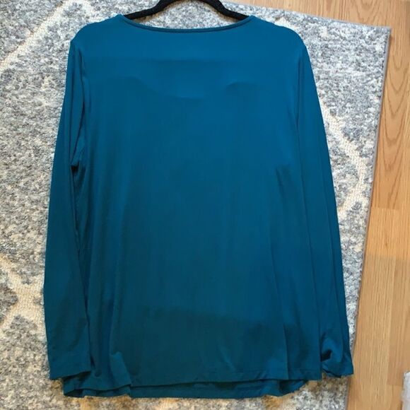 Soft Surroundings Keyhole Long Sleeve Top Sz XL Petite - Picture 4 of 7